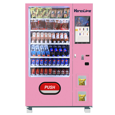 OEM Combination Drink And Snack Vending Machines 60HZ. 4G Supported