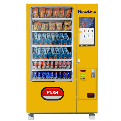 Galvanized Snack And Drink Vending Machine 110V 4G Supported 350kg Gross Weight