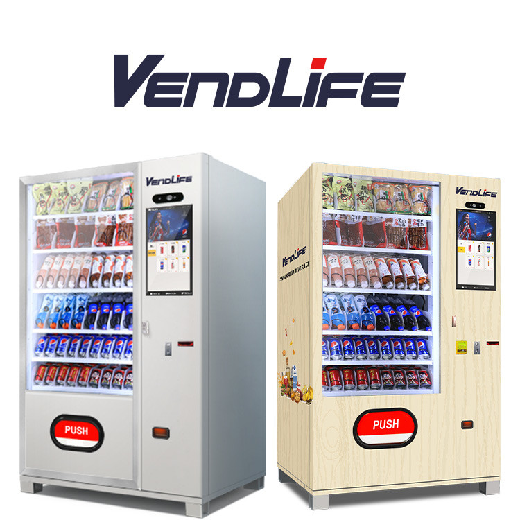 Coin&bill Operated Outdoor Snack Drink Combo Vending Automatic Noodles Refrigerated Vendlife