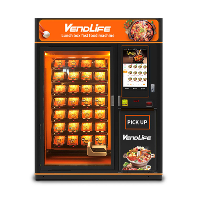 Hot Soup Hot Sandwich Vending Machine OEM Available 220V For 192 Items