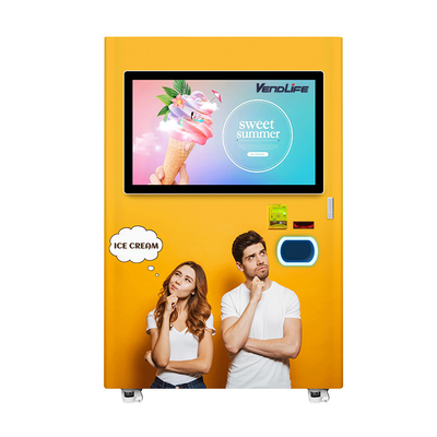 110V Coin Operated Ice Cream Vending Machines FCC Certified