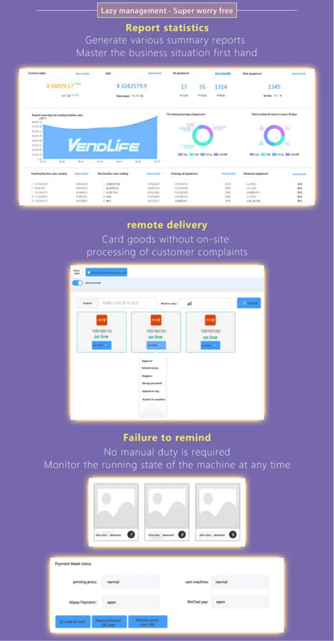 250W Toy Vending Machine For Dental Office 60HZ 4G Wifi Connected