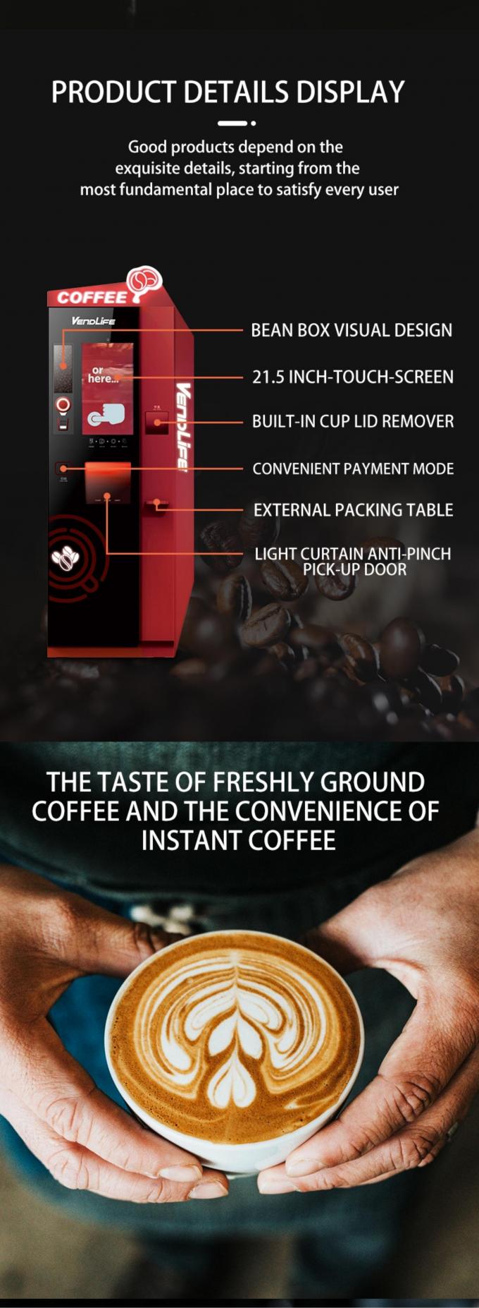 Commercial Electric Coffee Vending Machine Automatic Payment